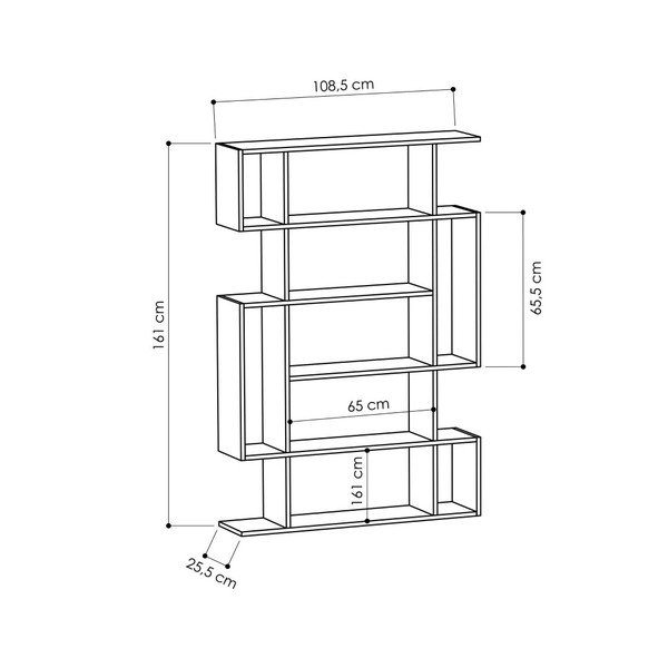 Bibliotecă Homitis Mito, gri antracit-image-2