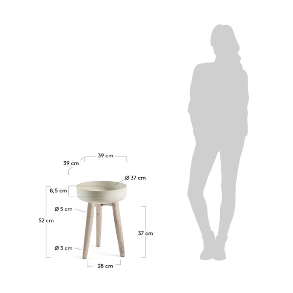 Suport pentru ghivece La Forma Stahl,⌀ 39 cm, gri-image-4