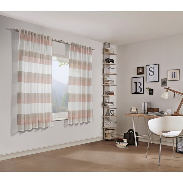 Perdea roz 175x140 cm Etamine - Gardinia-image-2