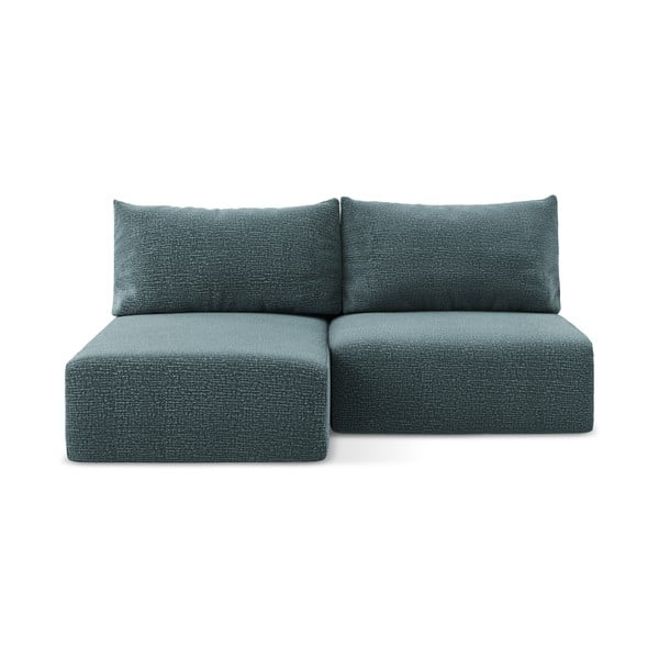 Colțar turcoaz extensibil/cu spațiu de depozitare (cu colț pe partea stângă) Kalena – Makamii