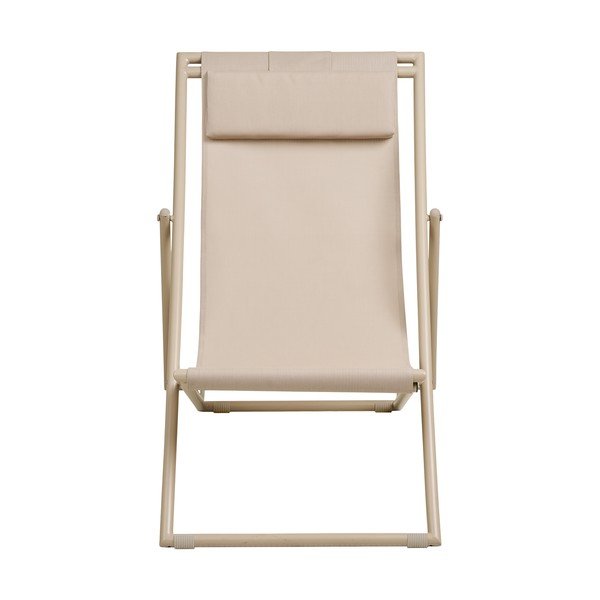 Șezlong de grădină bej din metal Curtis – House Nordic-image-3