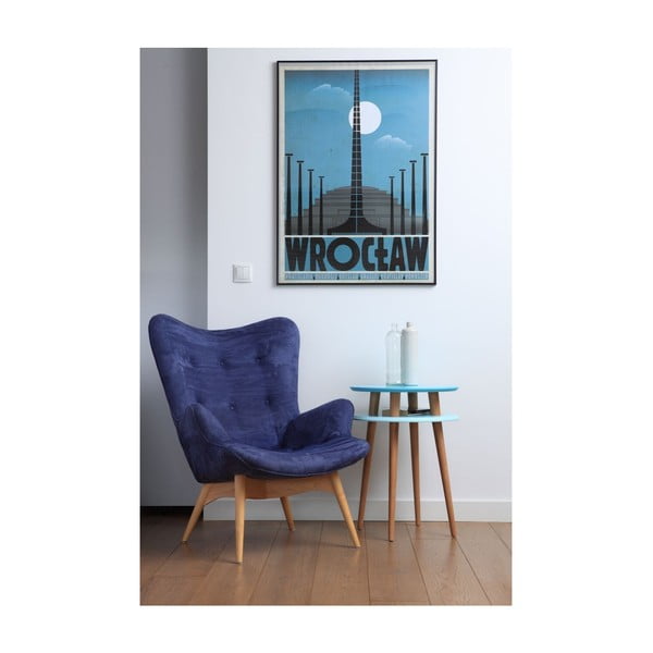 Măsuță auxiliară Ragaba UFO Ø 45 cm, gri deschis-image-3