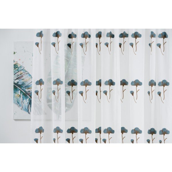 Perdea albă/albastră 140x260 cm Elba – Mendola Fabrics-image-1