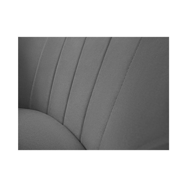 Fotoliu cu tapițerie din catifea Mazzini Sofas Sardaigne, gri-image-3