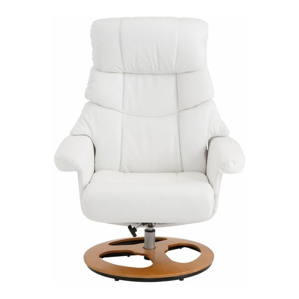 Set fotoliu și taburet Støraa Tony, alb-image-1