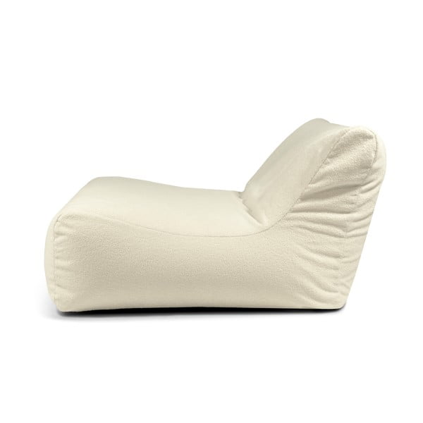 Fotoliu bean bag crem cu tapițerie din țesătură bouclé Sofa Lounge – SLOWDOWN-image-3