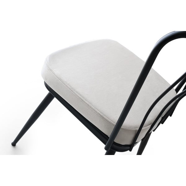 Scaune de dining alb-negru 2 buc. din metal Yildiz – Kalune Design-image-4