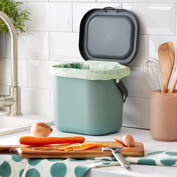 Container verde pentru deșeuri compostabile 6 l Albula - Rotho-image-1