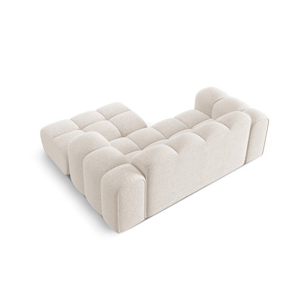 Colțar crem cu tapițerie din chenille (cu colț pe partea dreaptă/cu șezlong) Treno – Cosmopolitan Design-image-3