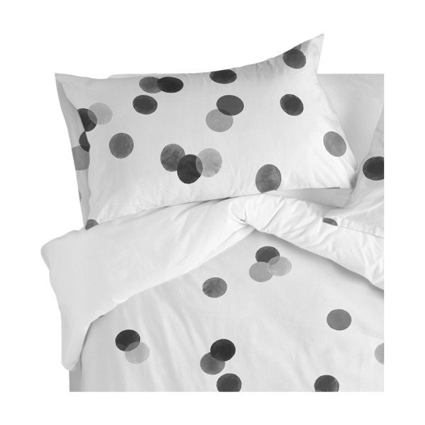 Set 2 fețe de pernă din bumbac Blanc Shine Confetti, 50 x 75 cm-image-2
