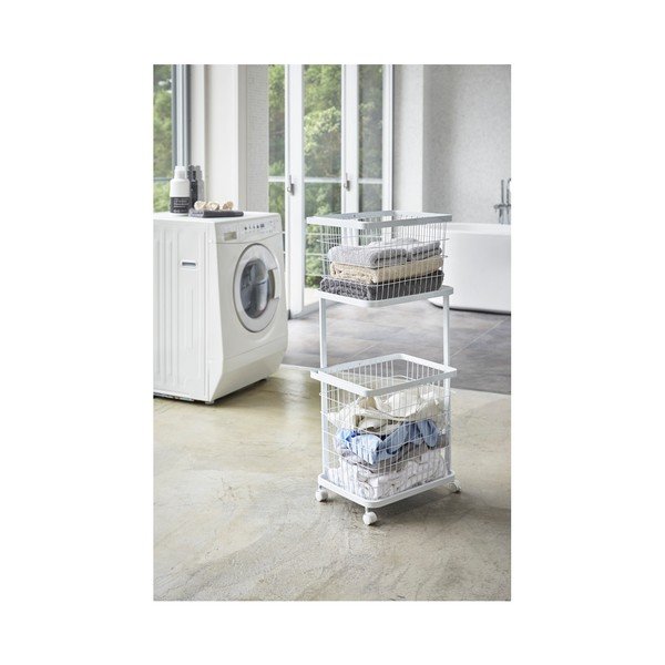 Raft mobil pentru rufe Yamazaki Tower Laundry, alb-image-1