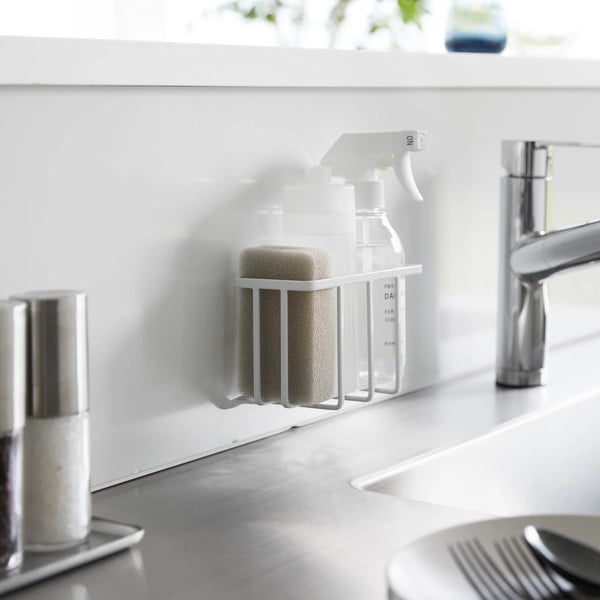 Suport pentru accesorii de spălat alb autoadeziv din metal Film Hook – YAMAZAKI-image-4
