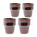Cești maro 4 buc. pentru espresso din ceramică 100 ml Tone – Dakls