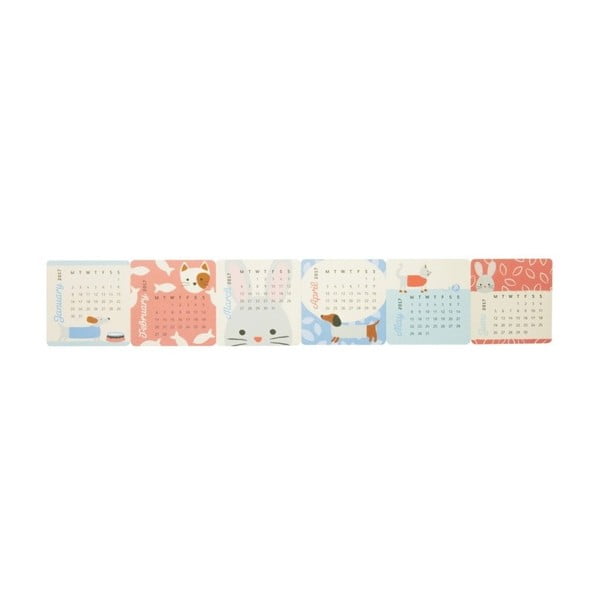 Mini calendar de masă Busy B Cute 2017-image-1