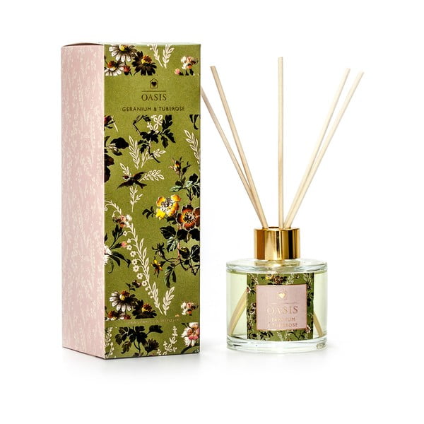 Difuzor de aromă cu parfum de geranium și tubercoză Bahoma London Oasis Leighton, 100 ml