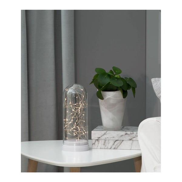 Decorațiune luminoasă cu LED Star Trading Glass Dome, înălțime 25 cm, alb-image-4