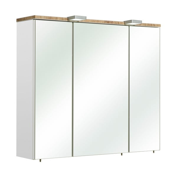 Dulap de baie suspendat alb cu oglindă 80x70 cm Set 923 - Pelipal