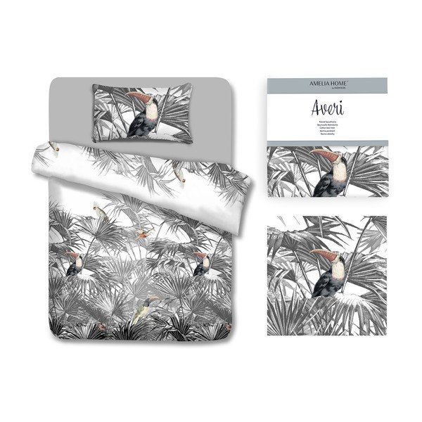 Lenjerie de pat din bumbac AmeliaHome Toucan, 135 x 200 cm-image-2