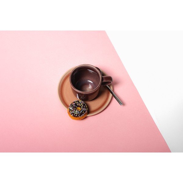 Ceașcă burgundy din gresie ceramică 220 ml Duna – ONA-image-1