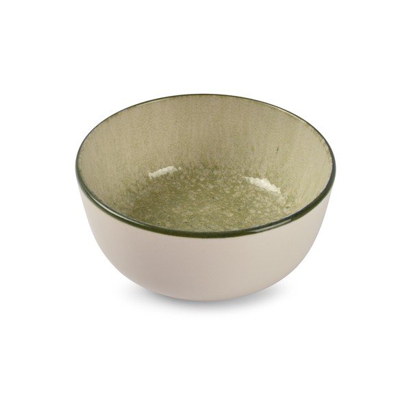 Bol mic verde/crem din gresie 740 ml Gravel – ONA