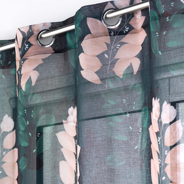 Perdea verde-închis 140x280 cm Belline – douceur d'intérieur-image-1