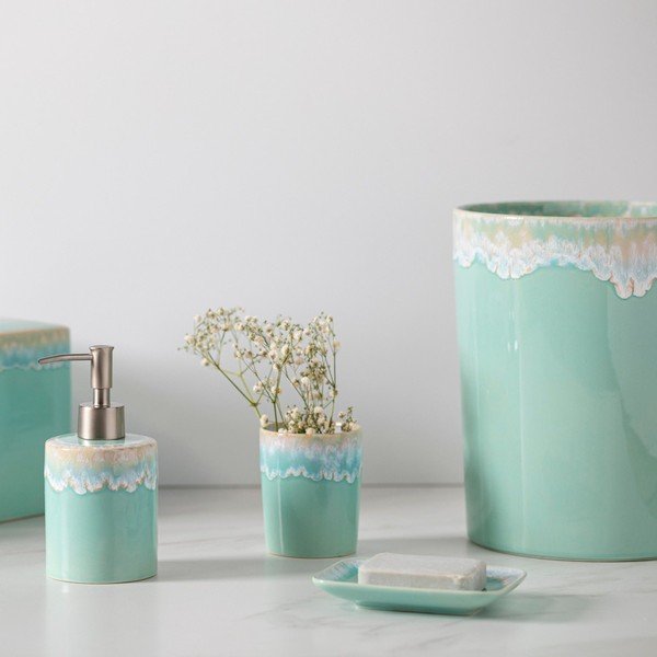 Săpunieră turcoaz din gresie ceramică Taormina – Casafina-image-1