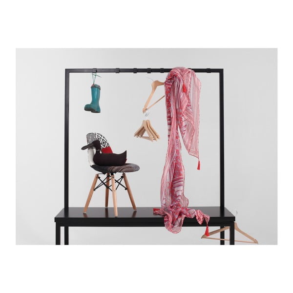 Cuier cu etajeră CustomForm Next, lățime 120 cm, negru-image-1