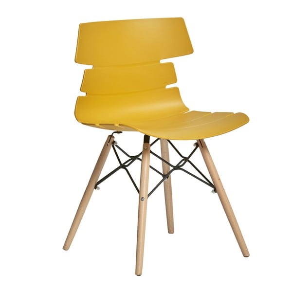 Set 4 scaune Marckeric Iris, galben-image-2