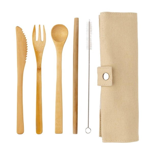 Set de tacâmuri de călătorie din bambus reutilizabile XD Collection-image-4