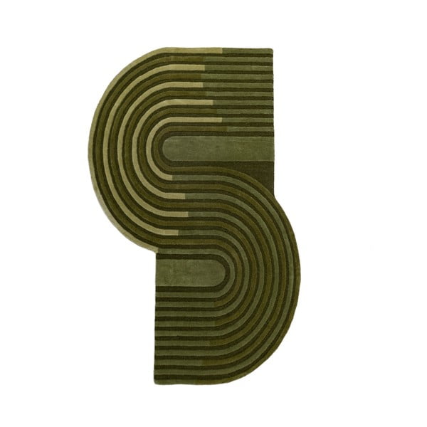 Covor verde țesut manual din lână 150x240 cm Conway Retro – Flair Rugs