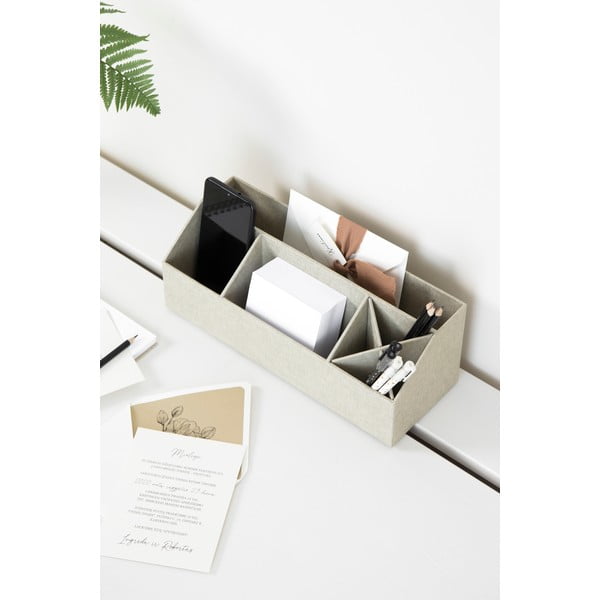 Organizator pentru papetărie din carton Elisa Canvas Paper Laminate – Bigso-image-1