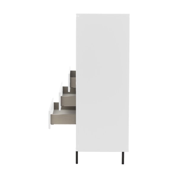 Comodă albă înaltă 120x133 cm Plain – Tenzo-image-4