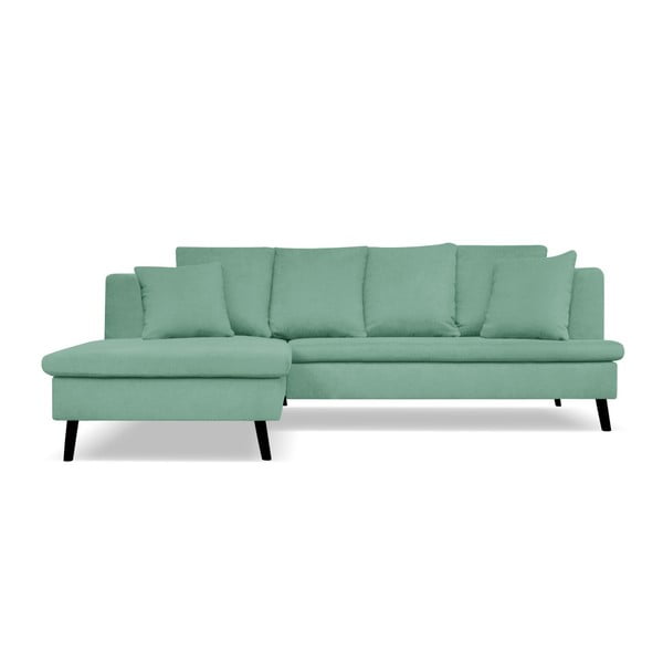 Canapea cu 4 locuri cu extensie pe partea stângă Cosmopolitan design Hamptons, verde