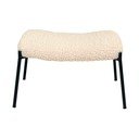 Taburet crem cu tapițerie din blană artificială Glasgow – House Nordic