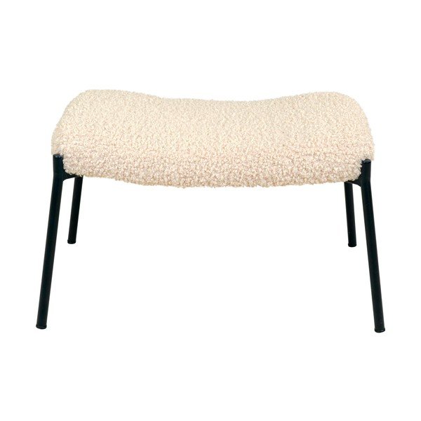 Taburet crem cu tapițerie din blană artificială Glasgow – House Nordic