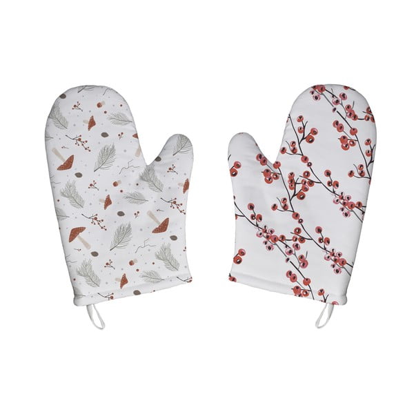 Mănuși de bucătărie 2 buc. din bumbac Toadstools – Butter Kings
