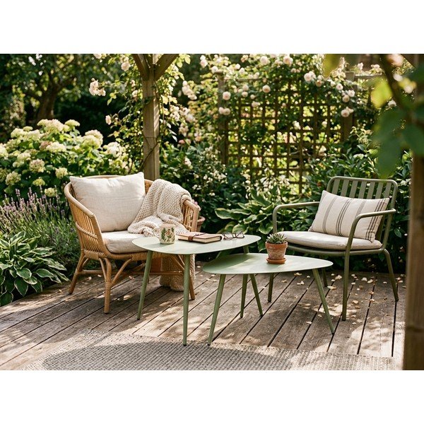 Măsuțe de cafea pentru exterior 2 buc. din oțel 73,5x77,5 cm Yvonne – Bizzotto-image-1