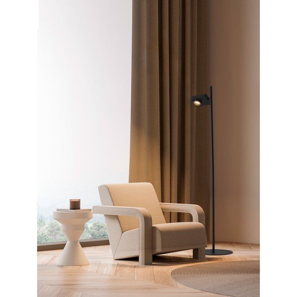 Lampadar negru LED cu structură flexibilă/cu intensitate reglabilă din aluminiu (înălțime 131 cm) Kedros – Nova Luce-image-1