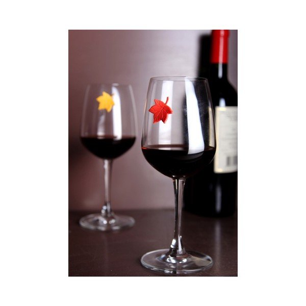 Set 6 identificatoare pahare Qualy&CO Leaf My Glass-image-1