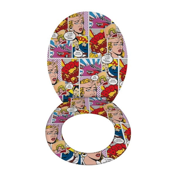 Capac WC cu închidere lentă Wenko Pop Art, 45 x 37,5 cm-image-2