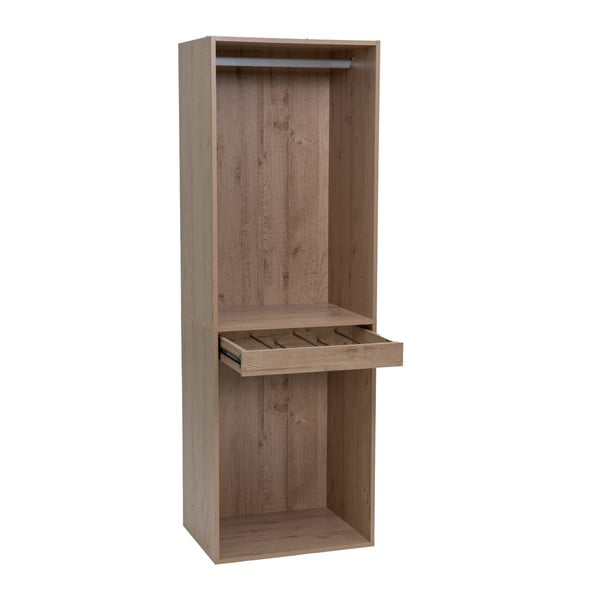 Dulap modular în culoare naturală deschis cu aspect de lemn de stejar 60x180x45 cm Modular – Casa Selección-image-1