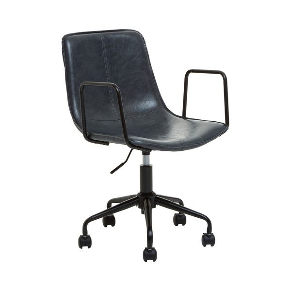 Scaun de birou gri închis din imitație de piele Branson – Premier Housewares
