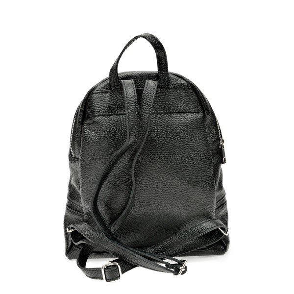Rucsac din piele Anna Luchini City, negru-image-1
