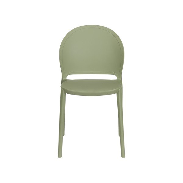 Scaune de grădină verde 4 buc. din plastic Sjoerd – White Label-image-2