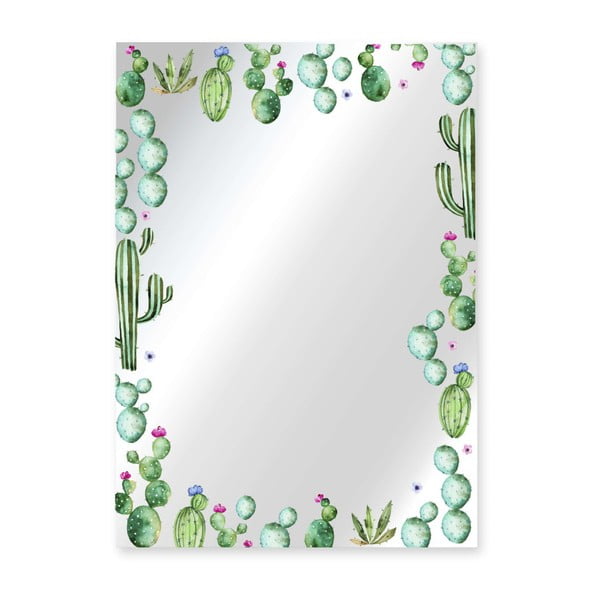 Oglindă de perete Surdic Espejo Decorado Cactus Garden, 50 x 70 cm