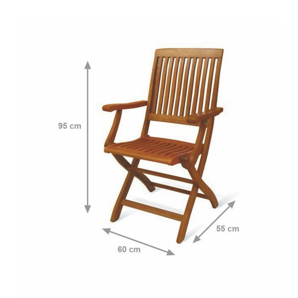 Set 2 scaune din lemn de eucalipt Crido Consulting Eucalypt-image-1