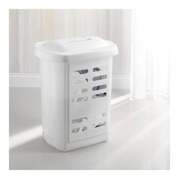 Coș de rufe Addis Linen Hamper White, 60 l, alb-image-2