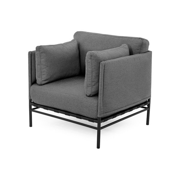 Fotoliu de grădină gri închis capitonat Dandy – Sit Sit-image-3