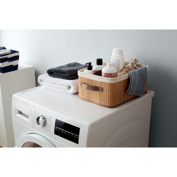 Coș de depozitare din bambus Compactor Carossa, maro-image-3