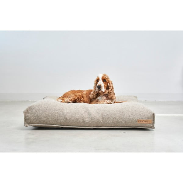 Saltea maro deschis pentru câini din material bouclé 120x90 cm Mondo Cappuccino L – MiaCara-image-1